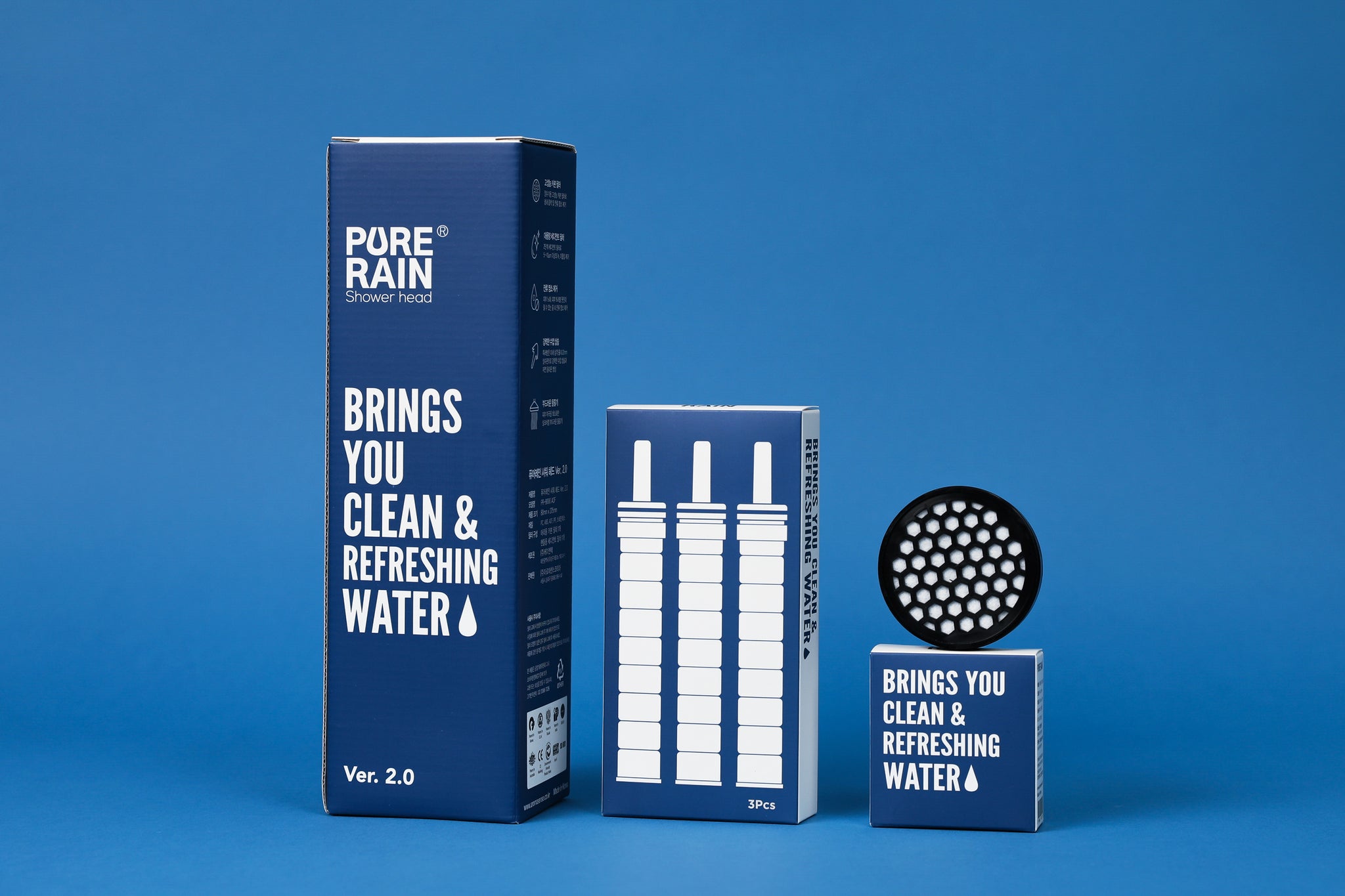 [Pure Rain] Carbon Filter Set (Shower Head + 3 PRM Filters + 1 ACF Filter)